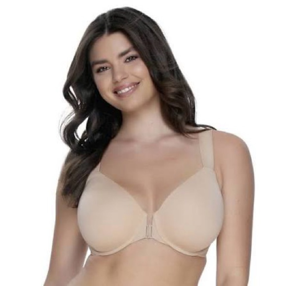 Paramour 32DD Utopia Bra Tan Nude Front Close Racerback